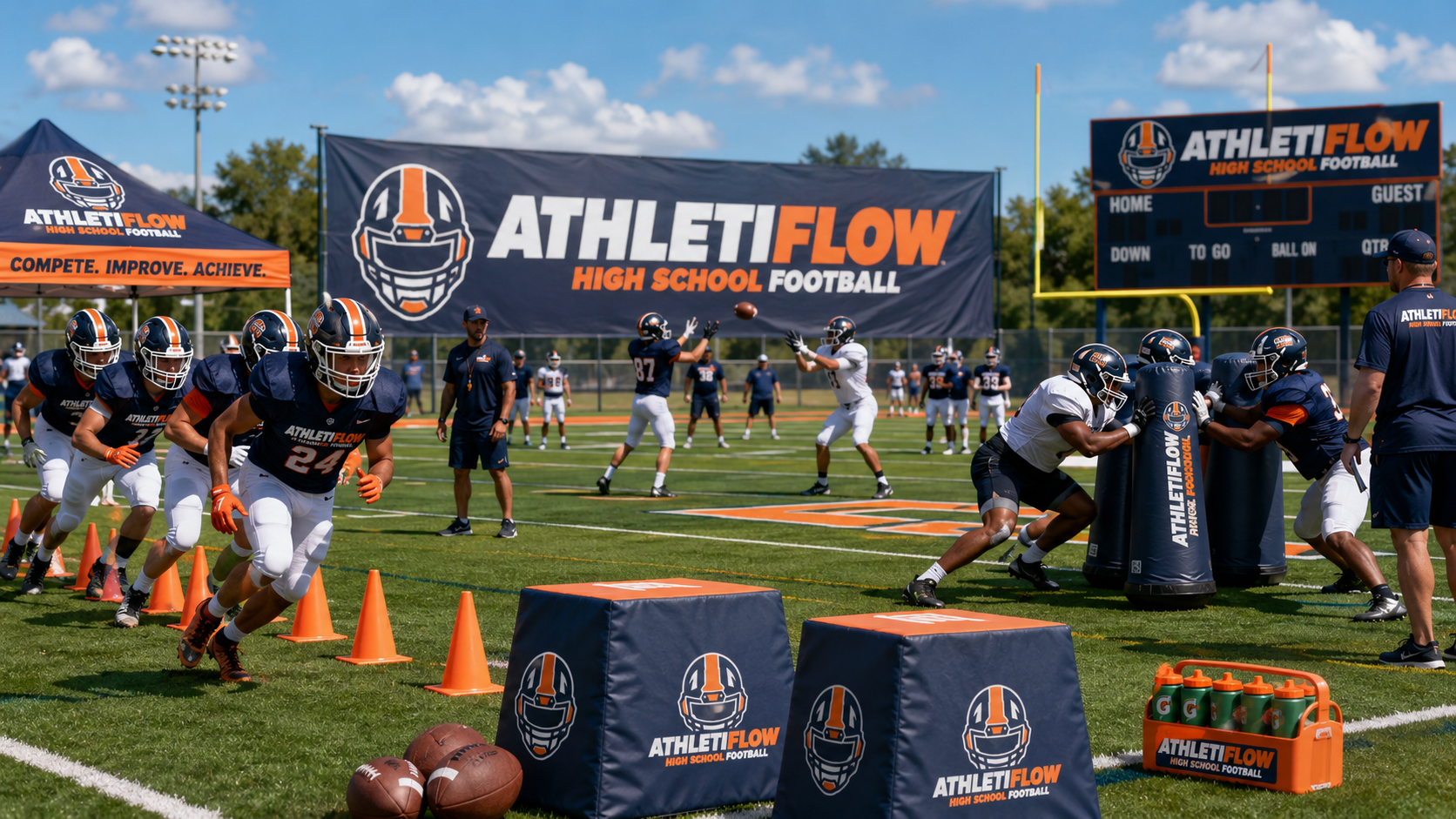 AthletiFlow football practice